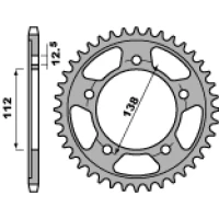 PBR ЗІРОЧКА ЗАД 408 46 C45 HONDA CBR/VTR/CB (JTR302.46) (ТІЛЬКИ PBR) (LANC. 530)