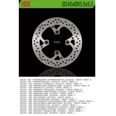 NG ДИСК ТОРМОЗНИЙ ЗАД DUCATI MULTISTRADA 1200 10-16, MONSTER 1200 14-16, HYPERMOTORAD