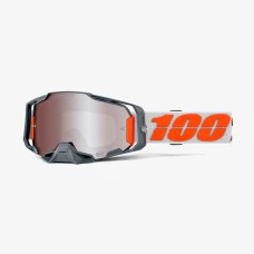 100 % ОКУЛЯРИ МОДЕЛЬ ARMEGA HIPER SILVER - MIRROR SILVER FLASH LENS - КОЛІР СІРИЙ/ЧЕРВОНИЙ СКЛО СРІБНЕ ЗЕРКАЛО