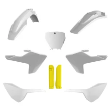 POLISPORT КОМПЛЕКТ ПЛАСТІКОВ (ПОВНИЙ KIT) HUSQVARNA TC/FC '16-'18 W КОМПЛЕКТІ TABLICA ПЕРІД (8665800002) I КРИШКИ AMORTYZAROROW (8398900004) КОЛІР БІЛИЙ