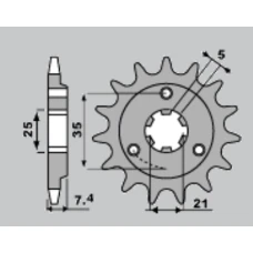 ПЕРЕДНЯ ЗІРКА PBR CHT 437 16 18NC SUZUKI DR 600/650 85-95 (JTF437.16) (LANC. 520)