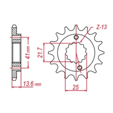 ПЕРЕДНЯ ЗІРКА GROSSKOPF CHT 2099 15 HONDA XR 650 R '00-'07 (+1), KAWASAKI ZX-6R '98-'05, ZX-6RR '03-'05 (JTF1307.15) LANC.519