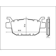 BRENTA КОЛОДКИ ДИСКОВІ ТОРМОЗНІ KH415 HONDA SH, FES, NSS (SKUTERY), ЗАД (FT 3082)