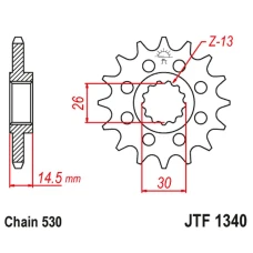 JT ЗІРОЧКА ПЕРІД 1340 18 HONDA CB 1100 SA-E/F '14-'15, CB 1100 EX-E/F/G/H/J '15-'17 (JTF1340.18) (LANC. 530)