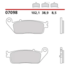 BREMBO 2026/03 КОЛОДКИ ДИСКОВІ ТОРМОЗНІ KH608 SCOOTER КАРБОН CERAMIC CC (POLMETALICZNE) ПЕРІД/ЗАД (ECE R90)