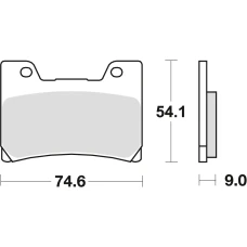 TRW LUCAS КОЛОДКИ ДИСКОВІ ТОРМОЗНІ KH160 ORGANIC YAMAHA FZR 600 90-95, TDM 850 96-01, FZR 1000 89-90, V-MAX 1200 96-02, ПЕРІД (АКЦІЯ)