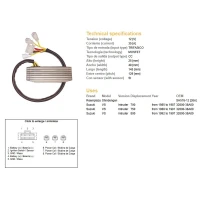 DZE РЕГУЛЯТОР НАПРУГИ SUZUKI VS 700 85-87, VS 750 88-91, VS 800 92-97 INTRUDER (32800-38A00) (ESR752)