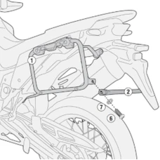 KAPPA 2023/07 СТЕЛАЖ KUFROW БОКОВИХ MONOKEY HONDA XL 750 TRANSALP (2023) - ROWNIEZ ПІД KUFRY MONOKEY RETRO-FIT K-VENTURE АЛЮМІНІЙ І K'MISSION АЛЮМІНІЙ
