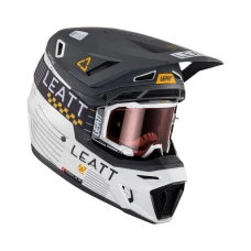 LEATT (НОВИНКА 2023) ШОЛОМ MOTO 8.5 V23 (+ ОКУЛЯРИ VELOCITY 5.5 ПОДАРОК) HELMET KIT METALLIC КОЛІР GRAFITOWY/BIALY РОЗМІР L (59-60 CM)