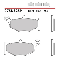 BREMBO 2026/03 КОЛОДКИ ДИСКОВІ ТОРМОЗНІ KH419 SINTER SP (SPIEK METALICZNY) ЗАД (ECE R90)