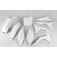 UFO КОМПЛЕКТ ПЛАСТІКОВ HONDA CRF 250R 14-17, CRF 450R 13-16 Z OSLONAMI ФІЛЬТРА ПОВІТРЯ КОЛІР БІЛИЙ (HO121E041)