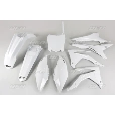 UFO КОМПЛЕКТ ПЛАСТІКОВ HONDA CRF 250R 14-17, CRF 450R 13-16 Z OSLONAMI ФІЛЬТРА ПОВІТРЯ КОЛІР БІЛИЙ (HO121E041)