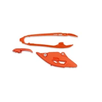 UFO 2026/01 КОМПЛЕКТ КРІПЛЕННЯ + НАПРАВЛЯЮЧА ЛАНЦЮГА KTM SX 125 / 150 / 250 / 300 '25-'26, SX-F 250 / 350 / 450 '25-'26 КОЛІР КОЛІР ПОМАРАНЧ