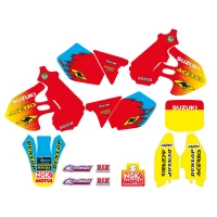 TECNOSEL (BLACKBIRD) КОМПЛЕКТ НАЛІПОК (OKLEIN) + ПОКРИВКА/ПОКРИВКА NA СИДІННЯ SUZUKI RM 125/250 '99-'00, REPLICA TEAM SUZUKI '99