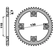 ЗАДНЯ ЗІРКА PBR 4306 50 C45 HONDA CR 80/85 '85-'07 (JTR215.50) (LANC. 420) (STD.+1)