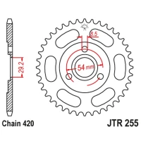 JT ЗІРОЧКА ЗАД 255 26 HONDA Z 50 MONKEY (25526JT) (LANC.520)