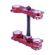 XTRIG ПОЛКИ ПІДВІСКИ ПЕРІД ROCS PRO TRIPLE CLAMPS YAMAHA YZ 250F '24-'25; YZ 450F '23-'25; FANTIC XXF 250 '25; XXF 450 '24-'25 (OFFSET 20MM-22MM) КОЛІР X-TRIG BROWN