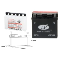 LANDPORT АКУМУЛЯТОР YTZ7S-BS 12V 6AH 113X70X105 (GTZ7S) BEZOBSLUGOWY - ELEKTROLIT OSOBNO (6) UE2019/1148