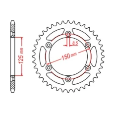 ЗАДНЯ ЗІРКА MTX PARTS 899 42 KTM SX/EXC (JTR897.42) (LANC. 520)