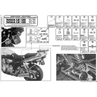 KAPPA СТЕЛАЖ БАГАЖНИКА ЦЕНТРАЛЬНОГО YAMAHA XJR 1200 (95-98), XJR 1300 (98-02) ( БЕЗ ВІНІЛ )