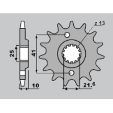 ПЕРЕДНЯ ЗІРКА JR CHT 345 14 HONDA NX650 '91-'01 YAMAHA XT660 (30814JTF) (-1)