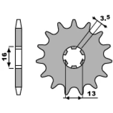PBR ЗІРОЧКА ПЕРІД 415 12 18NC YAMAHA RD 50 MX (LANC. 420)