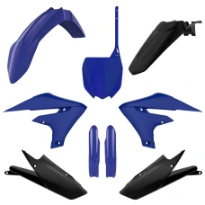 КОМПЛЕКТ ПЛАСТИКА POLISPORT (ПОВНИЙ KIT) YAMAHA YZ 250F '19-'23; YZ 450F '18-'22 В КОМПЛЕКТІ ПЕРЕДНЯ ПАНЕЛЬ (8666000007)  І КРИШКИ АМОРТИЗАТОРІВ (8352000003) КОЛІР СИНІЙ ЧОРНИЙ