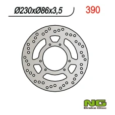 NG ДИСК ТОРМОЗНИЙ ПЕРІД YAMAHA DT 125R, TT 350/600 (230X86X3,5) (6X6,5MM)