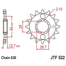 ПЕРЕДНЯ ЗІРКА JR CHT 522 16 KAWASAKI Z 1000 '81-83', GPZ 1100 '81-82' Z 1100 '84-86' (52216JT) (LANC. 630) ПІД ЗАМОВЛЕННЯ
