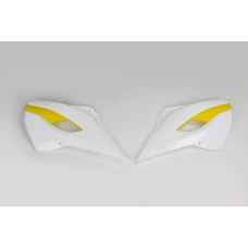 UFO КРИШКИ РАДІАТОРА HUSQVARNA TC/TE 125, FC/TX/TE/FE 250, TC/TE/TX 300, FC/FE 350, FC/FE 450, FE 501 '14-16, TC 250 '16, КОЛІР OEM '15 (BIALY/ZOLTY)