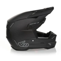 6D HELMETS ШОЛОМ CROSS/ENDURO МОДЕЛЬ ATR-3 SOLID MATTE BLACK КОЛІР ЧОРНИЙ/СІРИЙ РОЗМІР L ( 58 - 59 CM )