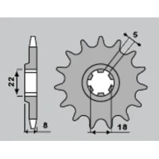 PBR ЗІРОЧКА ПЕРІД 431 14 SUZUKI PE 250 '78-'82, RM 250 '79-'81, RM 400 '78-'80 ( (JTF431.14) (LANC. 520) (43114JT)