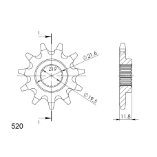 SUPERSPROX / JT ПЕРЕДНІЙ SPROCKET 3222.11