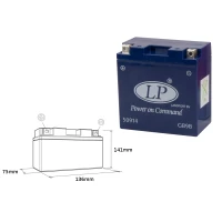 LANDPORT АКУМУЛЯТОР ZELOWY GB9B (MG LTX9A-4) 12V 9AH 136X75X141 BEZOBSLUGOWY - ZALANY (10)