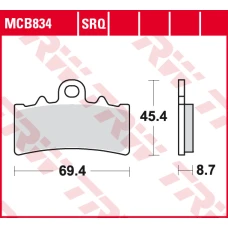 TRW LUCAS КОЛОДКИ ДИСКОВІ ТОРМОЗНІ KH606 SINTER STREET BMW G 310 R / GS 16-, C 400 GT / X 18-, KTM DUKE 125 11-, 390 ADV / DUKE 13-, ПЕРІД