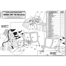KAPPA GMOLE КРИШКИ ДВИГУНА HONDA XRV 750 AFRICA TWIN (TN362) ЧОРНІ
