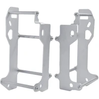 CROSSPRO ЗАХИСТ РАДІАТОРА АЛЮМІНІЙ МОДЕЛЬ LIGHT: YAMAHA YZF250 '14-18, YZF450 '14-'17 КОЛІР СРІБНИЙ ANODOWANY