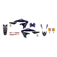BLACKBIRD КОМПЛЕКТ НАЛІПОК (OKLEIN) YAMAHA YZF 250 '19-'22, YZF 450 '18-'21 FACTORY RACING 2022, КОЛІР CZARNY/NIEBIESKI