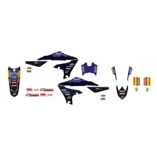 BLACKBIRD КОМПЛЕКТ НАЛІПОК (OKLEIN) YAMAHA YZF 250 '19-'22, YZF 450 '18-'21 FACTORY RACING 2022, КОЛІР CZARNY/NIEBIESKI