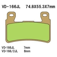 VESRAH КОЛОДКИ ДИСКОВІ ТОРМОЗНІ KH265/KH296 SPIEK METALICZNY (КОЛІР ЗОЛОТИЙ) HONDA CBR/VTR ПЕРІД (7MM) (MADE IN JAPAN)