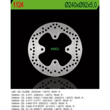NG ДИСК ТОРМОЗНИЙ ЗАД YAMAHA X-CITY 125 08-12, 250 07-17, X-MAX 125/250 05-09 (240X92X5) (4X8,5MM)