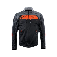 KENNY RACING 2025 КУРТКА ADVENTURE/ENDURO МОДЕЛЬ SOFTSHELL BLACK/ORANGE КОЛІР CZARNY/POMARANCZOWY/SZARY РОЗМІР M