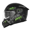 NOX ШОЛОМ INTEGRALNY (ПОВНИЙ FACE) N731 ZUMBI KID \/ JUNIOR (DZIECIECY) КОЛІР CZARNY\/ZIELONY FLUO МАТОВА РОЗМІР L - зображення 1