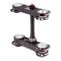 XTRIG ПОЛКИ ПІДВІСКИ ПЕРІД ROCS PRO TRIPLE CLAMPS KTM SX/SX-F 125/250/350/450 '13-'22; EXC/EXC-F '14-'23; HUSQVARNA '14-'22; GAS GAS EC/ECF/MC/MCF '21-'23 M12 (OFFSET 20MM-22MM) КОЛІР ЧОРНИЙ