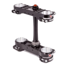 XTRIG ПОЛКИ ПІДВІСКИ ПЕРІД ROCS PRO TRIPLE CLAMPS KTM SX/SX-F 125/250/350/450 '13-'22; EXC/EXC-F '14-'23; HUSQVARNA '14-'22; GAS GAS EC/ECF/MC/MCF '21-'23 M12 (OFFSET 20MM-22MM) КОЛІР ЧОРНИЙ