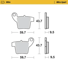 MOTO-MASTER КОЛОДКИ ДИСКОВІ ТОРМОЗНІ NITRO RACING SINTER METAL SOFT: 22 (NITRO SPORT) DO СУПОРТА MOTO-MASTER (210104) KTM SX 65 '20-, GASGAS MC 65 21'- HUSQVARNA TC 65 '17- (PATRZ ОПИС ТОВАРУ)
