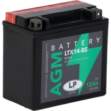 АКУМУЛЯТОР МОТОЦИКЛЕТНИЙ LANDPORT YTX14-BS