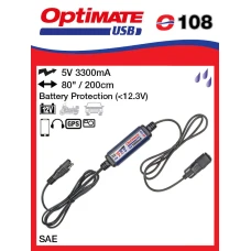 OPTIMATE ЗАРЯДНИЙ ПРИСТРІЙ USB ZE З'ДНЮВАЧЕМ SAE 3300MA (EL)