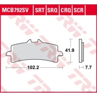 TRW LUCAS КОЛОДКИ ДИСКОВІ ТОРМОЗНІ KH447 КАРБОН RACING (WYCZYNOWE) APRILIA RSV4 09-, DUCATI V4 PANIGALE 18-, PANIGALE 1299 15-, KAWASAKI H2 15-, ZX10R / RR 16-, KTM 990 SMR 10-13, 1190 RC8 08-15, 1290 SUPERDUKE 14-, SUZUKI GSXR 600 / 750 11-16, GSXR / GSX