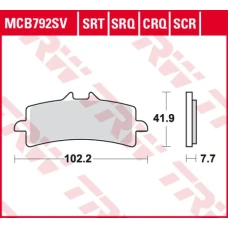 TRW LUCAS КОЛОДКИ ДИСКОВІ ТОРМОЗНІ KH447 КАРБОН RACING (WYCZYNOWE) APRILIA RSV4 09-, DUCATI V4 PANIGALE 18-, PANIGALE 1299 15-, KAWASAKI H2 15-, ZX10R / RR 16-, KTM 990 SMR 10-13, 1190 RC8 08-15, 1290 SUPERDUKE 14-, SUZUKI GSXR 600 / 750 11-16, GSXR / GSX